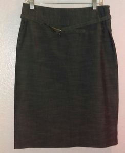 Rafaella gray belted pencil skirt